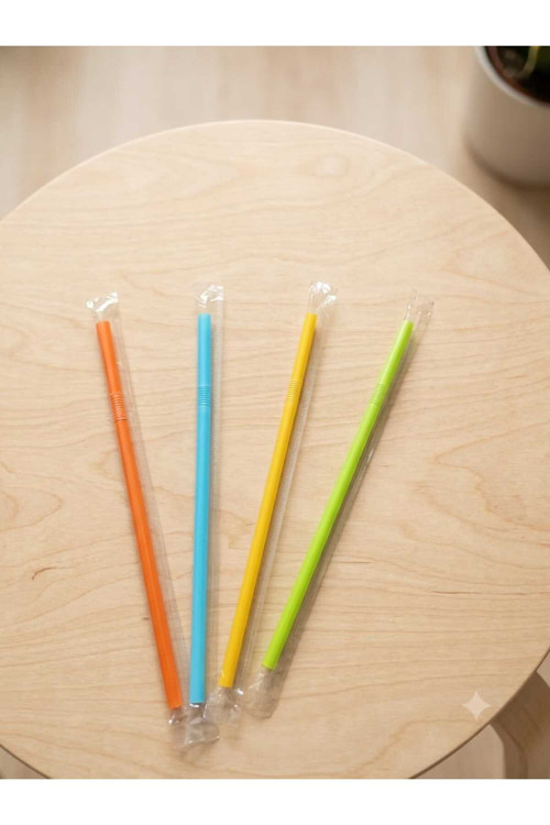 50 Adet Pipet Körüklü Jelatinli Kalın Karışık Renk
