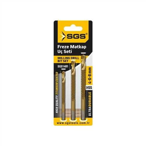 SGS1481 - 4-6-8mm FREZE MATKAP UÇ SETİ