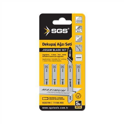 SGS2706 - T118A DEKUPAJ AĞZI METAL KESMEK İÇİN (5 Adet Fiyatı)