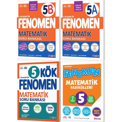Fenomen Okul 2027 5. Sınıf Matematik A + B + Kök + Fasikül Seti 4 Kitap Maarif Model