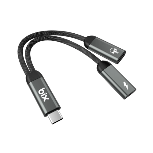 ADP-13 Type-C to Çift Type-C Adaptör ve 15W Hızlı Şarj Dönüştürücü