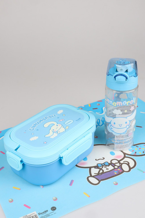 x Dekomus Lisanslı 500 ML Matara,3 Bölmeli Beslenme Kabı,Beslenme Örtüsü Seti