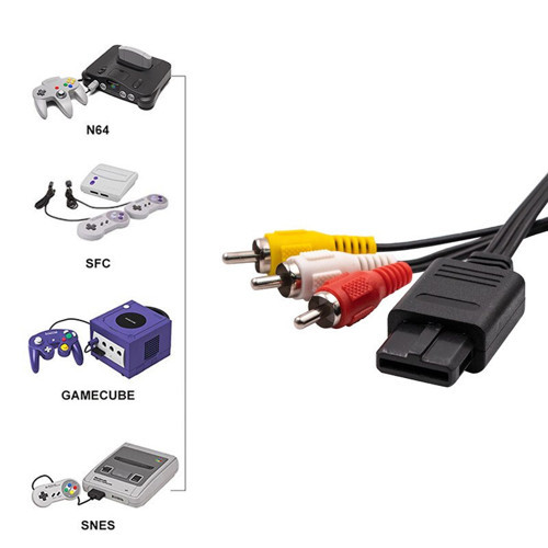 Nintendo SNES Gamecube N64 Oyun Konsolu AV TV RCA Kablosu RGB Kablo 1.8m