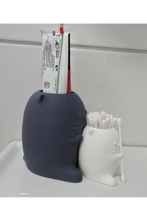 banyo-diş macunu tutacağı -kulak çöpü düzenleyici-diş fıorçası tutacağı