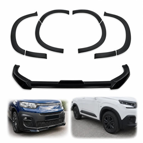 Citroen Berlingo 8li Çamurluk Koruma Dodik ve Ön Tampon Lip Eki 2019 ve Üstü