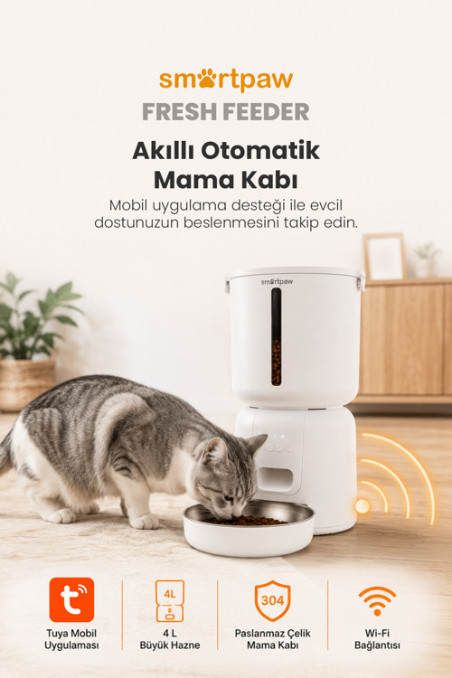 Fresh Feeder Akıllı Otomatik Mama Kabı (Distribütör Garantili)