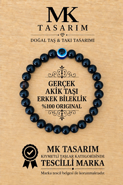 GERÇEK AKİK ERKEK BİLEKLİK MK.8000.015- RAHATLIK-DİNGİNLİK-ENERJİ- STRES BİLEKLİĞİ-RENKLERİ BOYA DEĞİLDİR