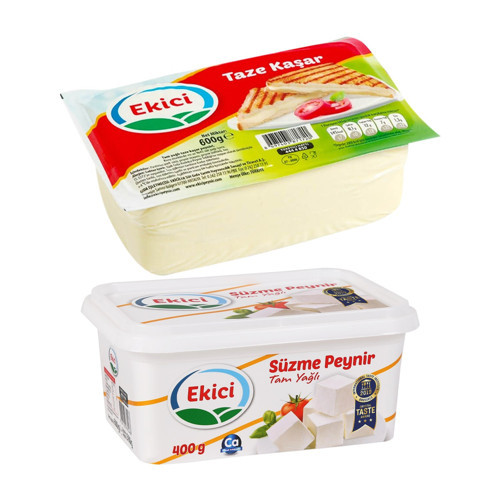 Kaşar Peyniri 600 gr + Süzme Peynir 400 gr 2 li Set