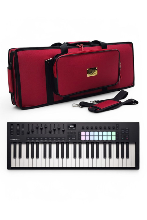 Launchkey Mk4 A-49 Mıdı Klavye Keyboard Orglar Için Uyumlu Taşıma Çantası Kırmızı