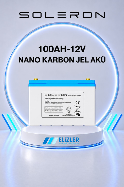 Soleron 100Ah 12V Nano Karbon Jel Akü