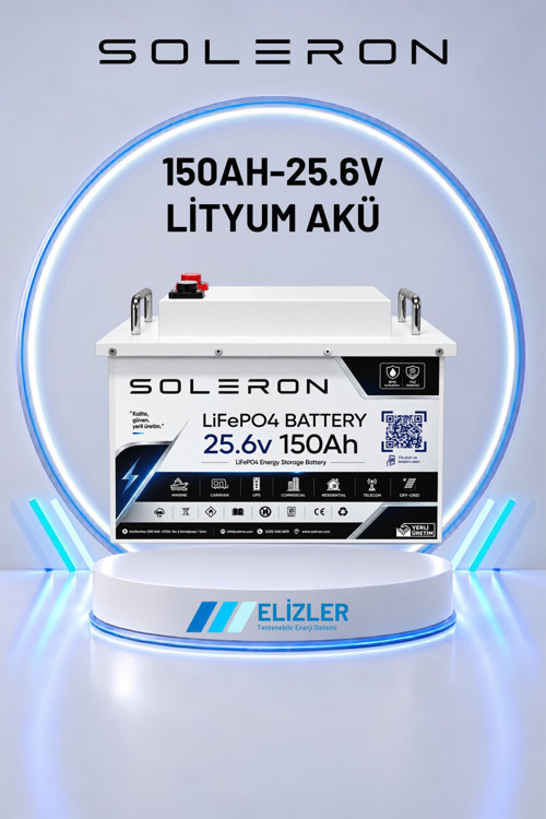 Soleron 150Ah 25.6V LiFePO4 Lityum Akü