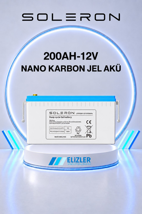 Soleron 200Ah 12V Nano Karbon Jel Akü