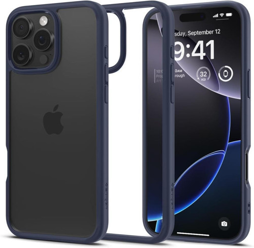 iPhone 16 Pro Max ile Uyumlu Kılıf Ultra Hybrid Navy Blue