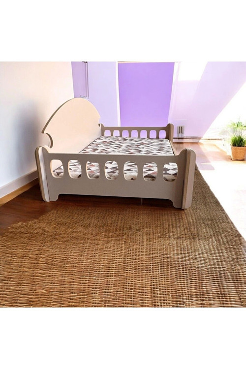 Pd Taht Kedi Köpek Yatağı Ergonomik 40*70 Cm Latte ,yıkanabilir Duck Kumaş Minderi Ile Beraber