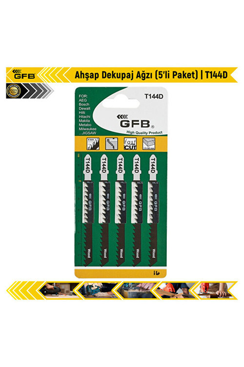 2240 Ahşap Kesme Dekupaj Ağzı T-144D 5'li Paket – Hızlı ve Temiz Düz Kesim Performansı