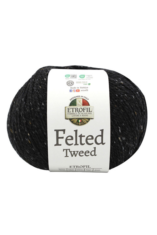 Felted Tweed %50 Organik Merino Yünü %25 Baby Alpaka %25 Viskoz 100 g 350 m Örgü İpi-72444-1 ADET Ekru 100 - 149 gr 350-399 mm 2