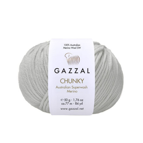 Chunky %100 Merino Yün Kalın Örgü İpi 50 gr 77 m Kazak Hırka Bere Atkı İpi Gri 250+ 350-399 mm 1
