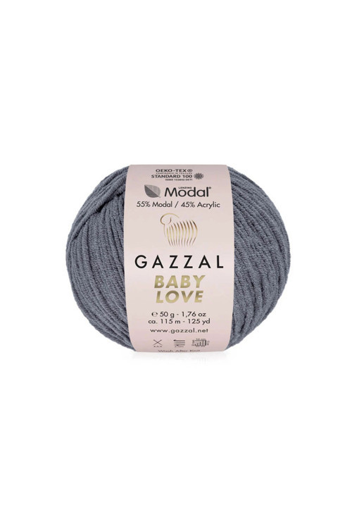 Baby Love %45 Akrilik %55 Modal Örgü İpliği 50 g / 115 m-1604-1 ADET Siyah 50 - 99 gr 100-149m 10