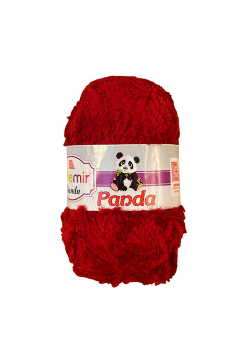 Panda Peluş Örgü İpi – 100 g 75 m, Süper Yumuşak Peluş Doku-025 Kırmızı 100 - 149 gr 50-99m 5