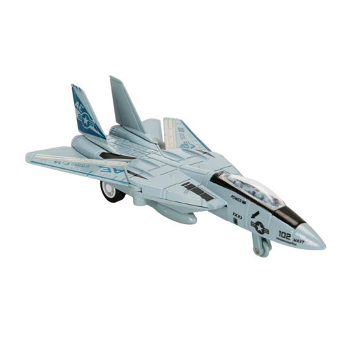Çek Bırak Metal Uçak 12 cm - Mavi