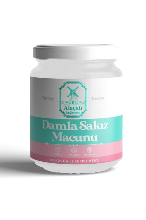 Organik Doğal İçerikli Glütensiz Vegan Damla Sakız Macunu 240 Gr 1 ADET