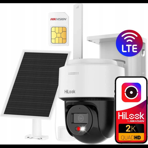 Hılook Ipc-cfsp4/4g, 4mpix, 2,8mm, 30mt Gece Görüşü, Dahili Mikrofon, 4g, Solar, Pt Ip Kamera