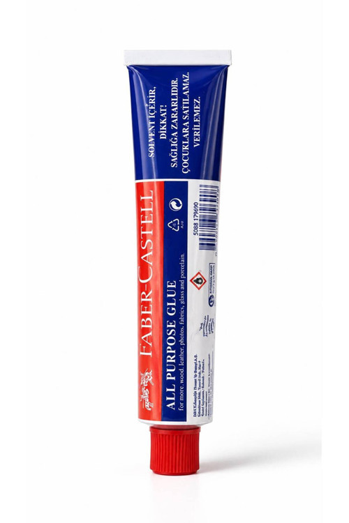 Faber-Castell Çok Amaçlı Sıvı Yapıştırıcı 90 g Ahşap Deri Fotoğraf Kumaş Cam Porselen