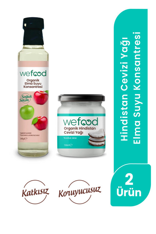 Organik Hindistan Cevizi Yağı 150 ml + Organik Elma Suyu Konsantresi 340 ml