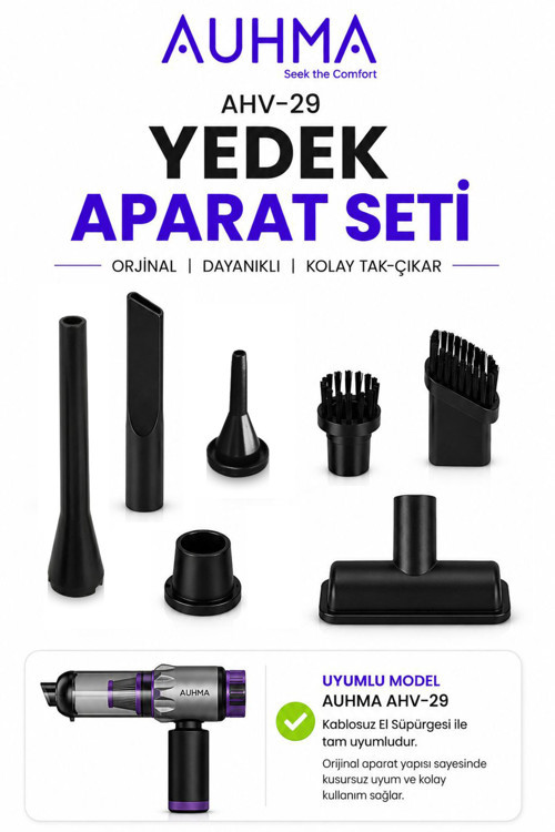 Ahv-29 Yedek Aparat Seti | Kablosuz El Süpürgesi Başlık Seti | Fırça, Dar Uç, Geniş B