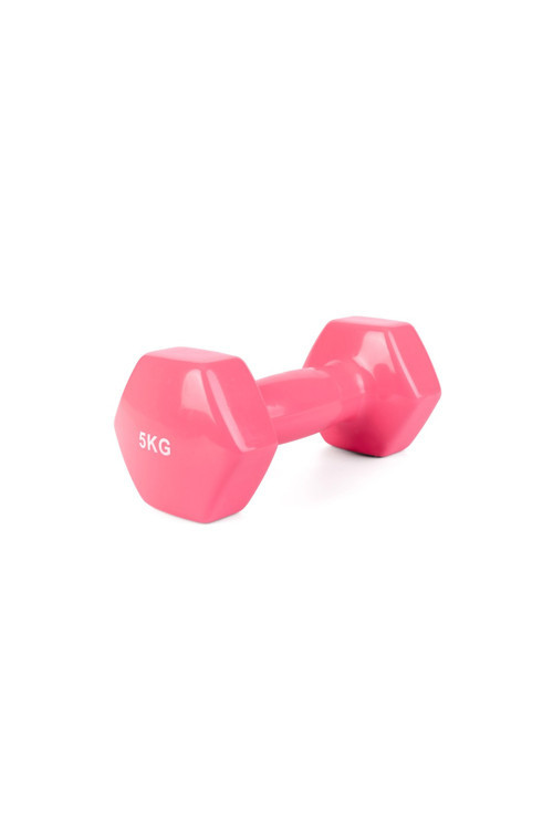 Hex Shape Vinil Dambıl 5kg Pembe