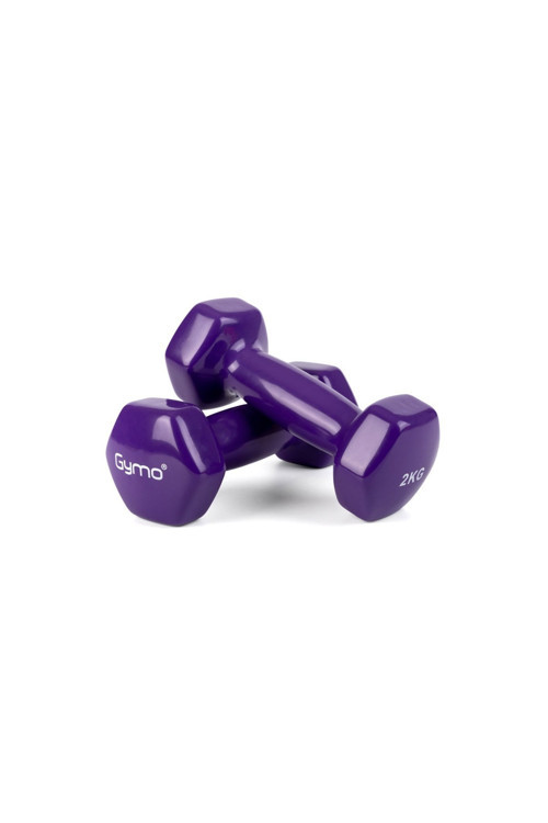Hex Shape Vinil Dambıl 2x2kg Mor