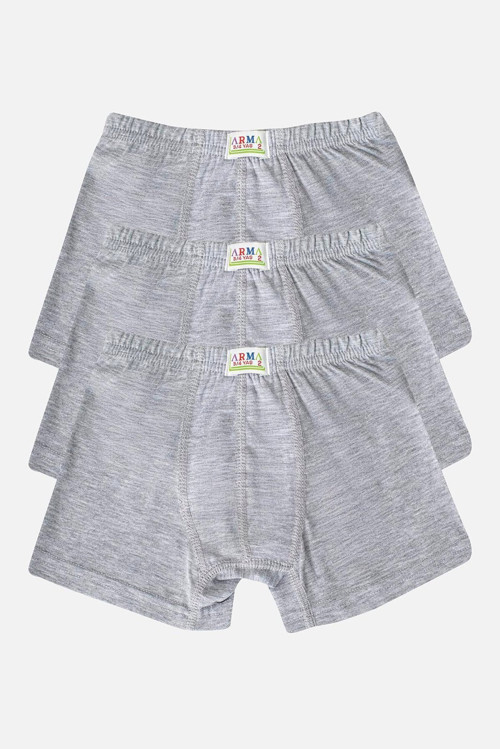 Erkek Çocuk Pamuklu Yumuşak ve Esnek Likralı Boxer 3'lü Paket