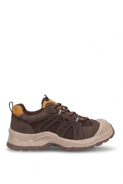 26BLG389 Kadın Hakiki Deri Klasik Sneaker Haki