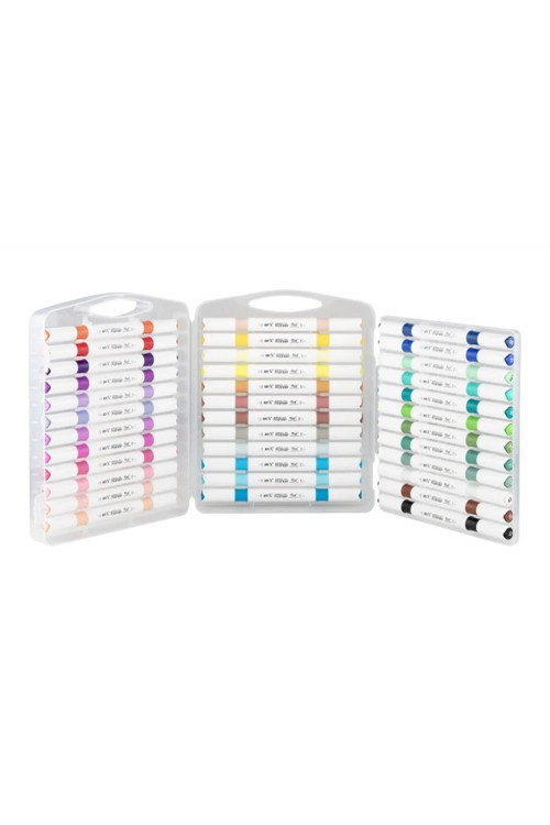 Su Bazlı Çift Uçlu Akrilik Boya Kalem (Markör) Seti 36 Renk - Acrylic Duo Marker Çift Uçlu