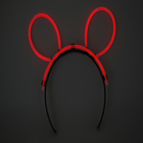 Karanlıkta Parlayan Fosforlu Glow Stick Taç Tşan Kulağı Tacı Kırmızı Renk