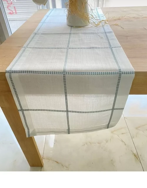30/130 cm Belena Mi Çizgili Tek Runner Şık Masa Dekoru