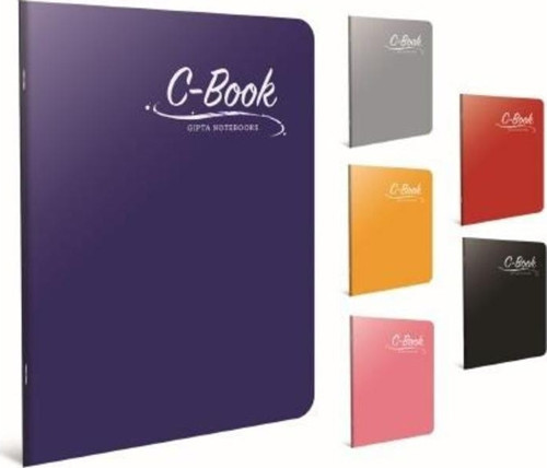 C Book Dikişli Plastik Kapak Defter A4 100 Yaprak Çizgili 6906 (Karışık Renk 1 Adet)