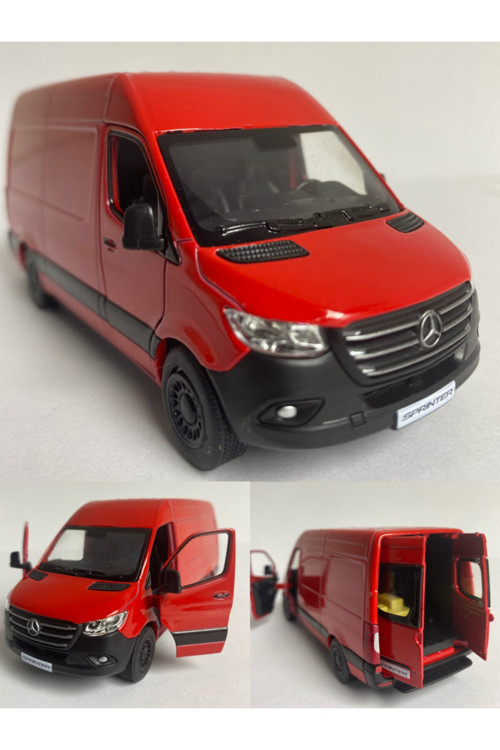 Metal Oyuncak Araba Mercedes Benz Sprinter 1/40 Ölçek 12 Cm Lisanslı Model Araba