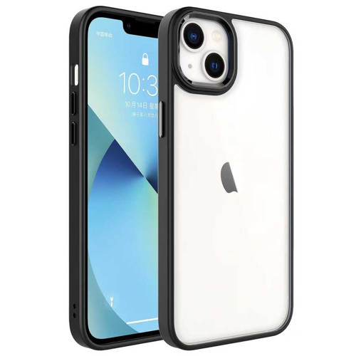 iPhone 14 Kılıf Şeffaf Arka Yüz Kamera Yükseltili Silikon Maks