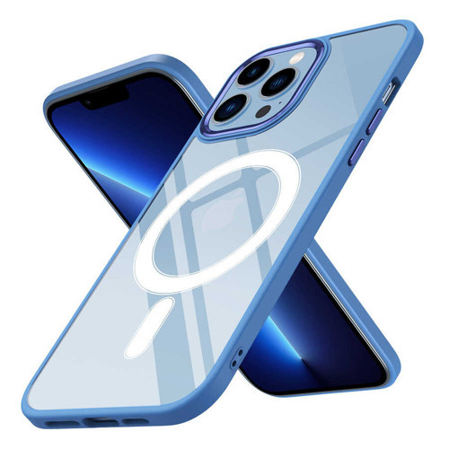 iPhone 13 Pro Kılıf MagSafe Şeffaf Arka Yüz Kamera Yükseltili Silikon Maks