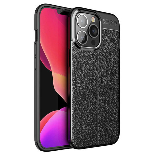 iPhone 14 Pro Max Kılıf Deri Görünümlü Silikon Kamera Korumalı Üstün Koruma Maks