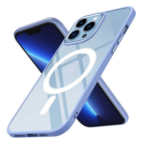 iPhone 13 Pro Kılıf MagSafe Şeffaf Arka Yüz Kamera Yükseltili Silikon Maks