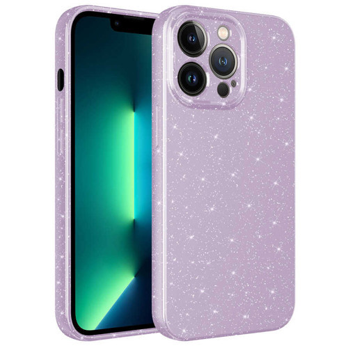 iPhone 13 Pro Kılıf Kamera Korumalı Simli Silikon Üstün Koruma Maks