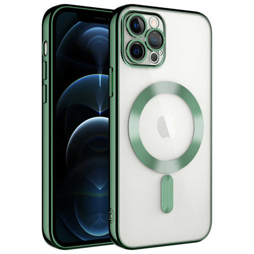 iPhone 12 Pro Max Kılıf MagSafe Kamera Lens Korumalı Logo Gösteren İnce Hafif Maks