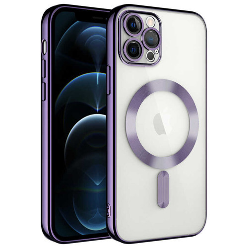 iPhone 12 Pro Max Kılıf MagSafe Kamera Lens Korumalı Logo Gösteren İnce Hafif Maks