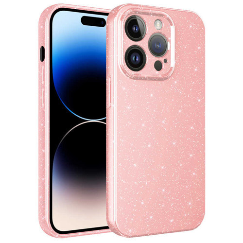 iPhone 14 Pro Kılıf Kamera Korumalı Simli Silikon Üstün Koruma Maks