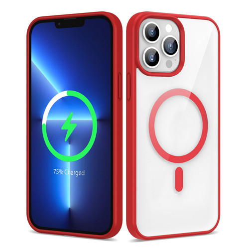 iPhone 13 Pro Max Kılıf Kenarlar İnce Arka Kısım MagSafe Kamera Yükseltili Silikon Maks