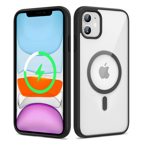 iPhone 12 Kılıf Kenarlar İnce Arka Kısım MagSafe Kamera Yükseltili Silikon Maks