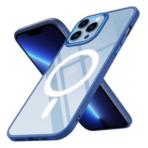iPhone 13 Pro Kılıf MagSafe Şeffaf Arka Yüz Kamera Yükseltili Silikon Maks