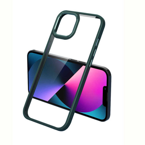 iPhone 13 Kılıf Şeffaf Arka Yüz Kamera Yükseltili Silikon Maks